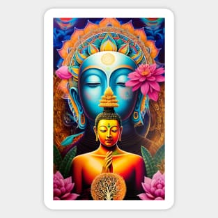 Buddha Mandala and the tree of life with lotus Sticker